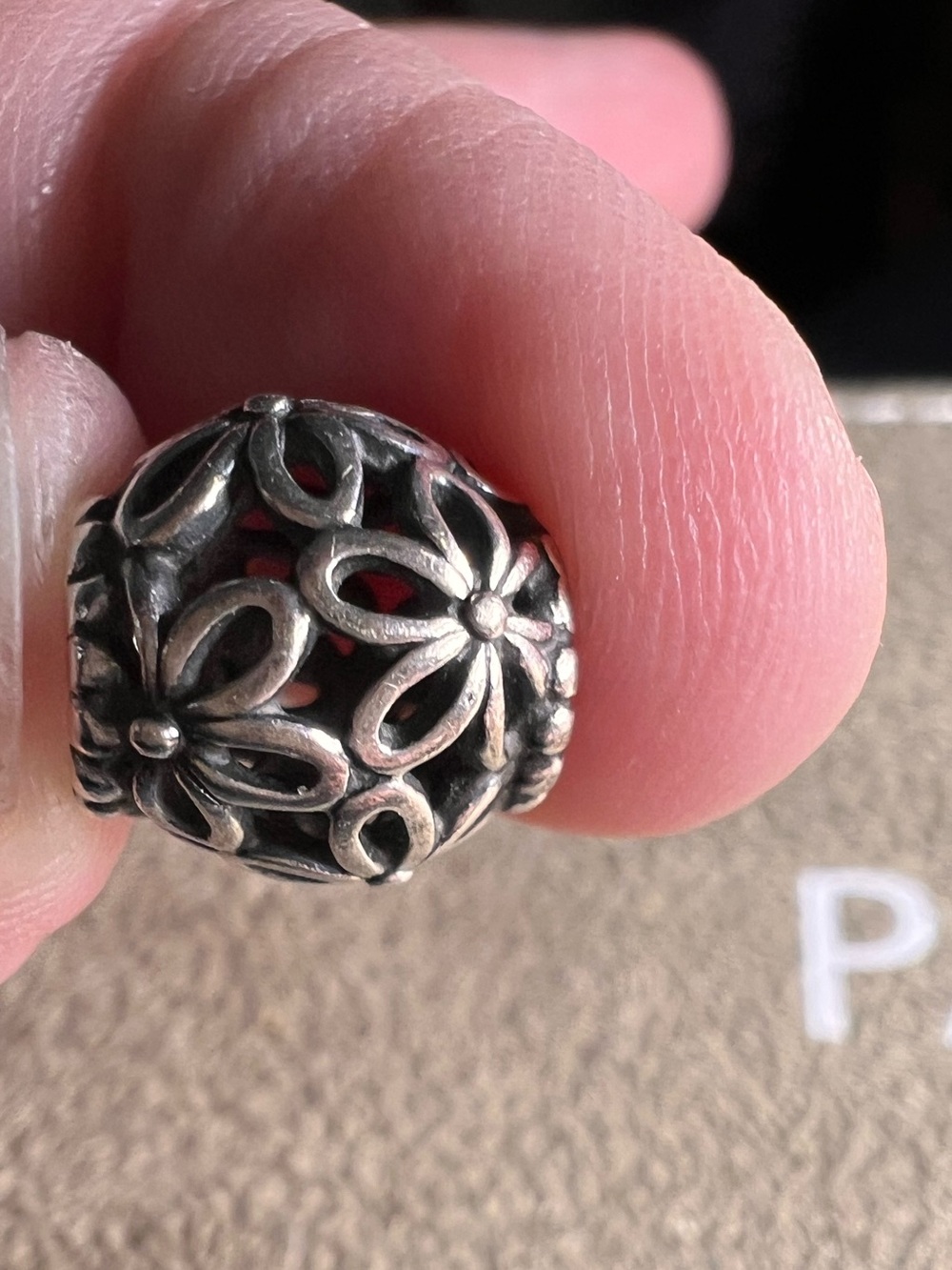 PANDORA Wildflower Walk Openwork Charm - Retired  Sterling Silver